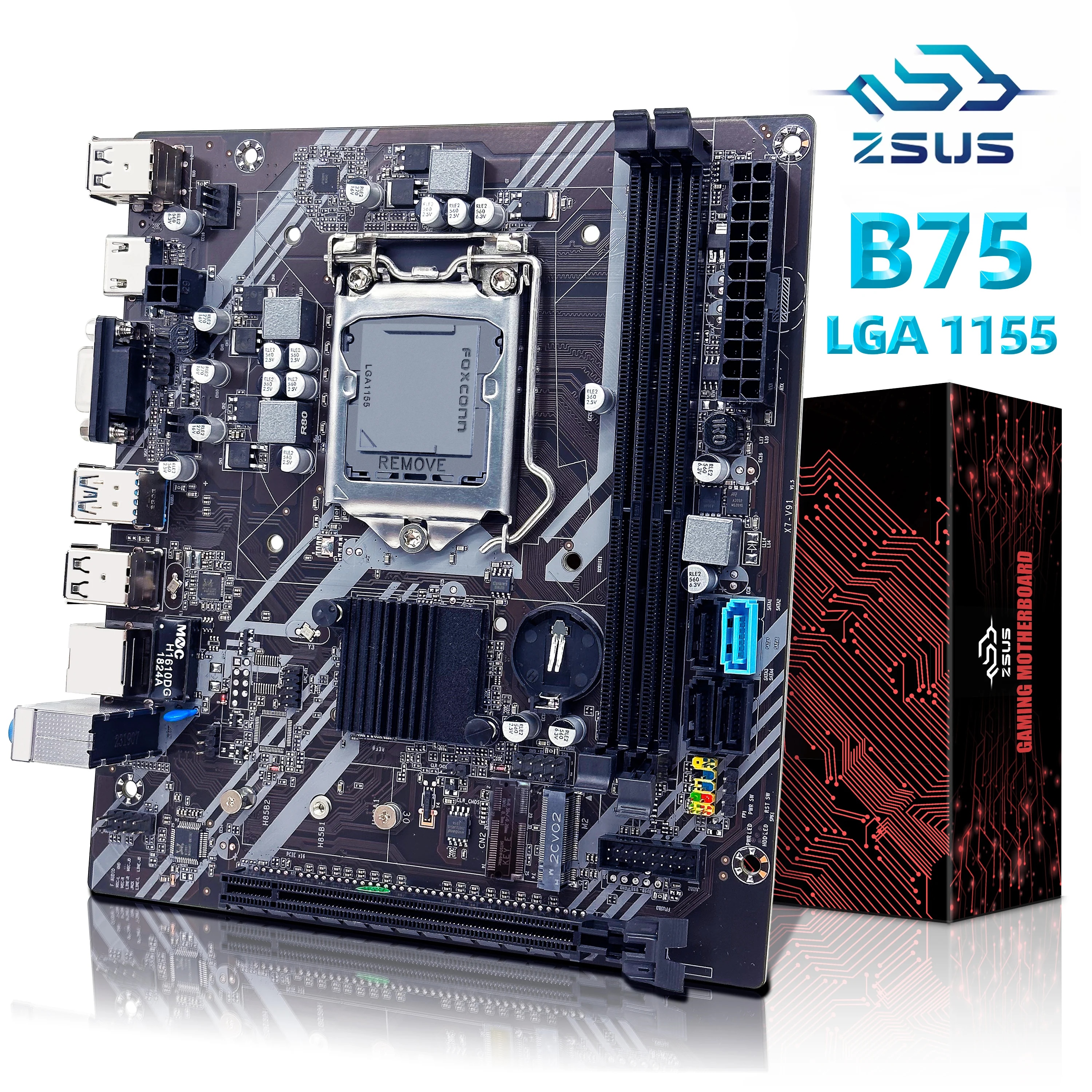 ZSUS B75 Motherboard LGA 1155 DDR3 with NVME M.2 Interface