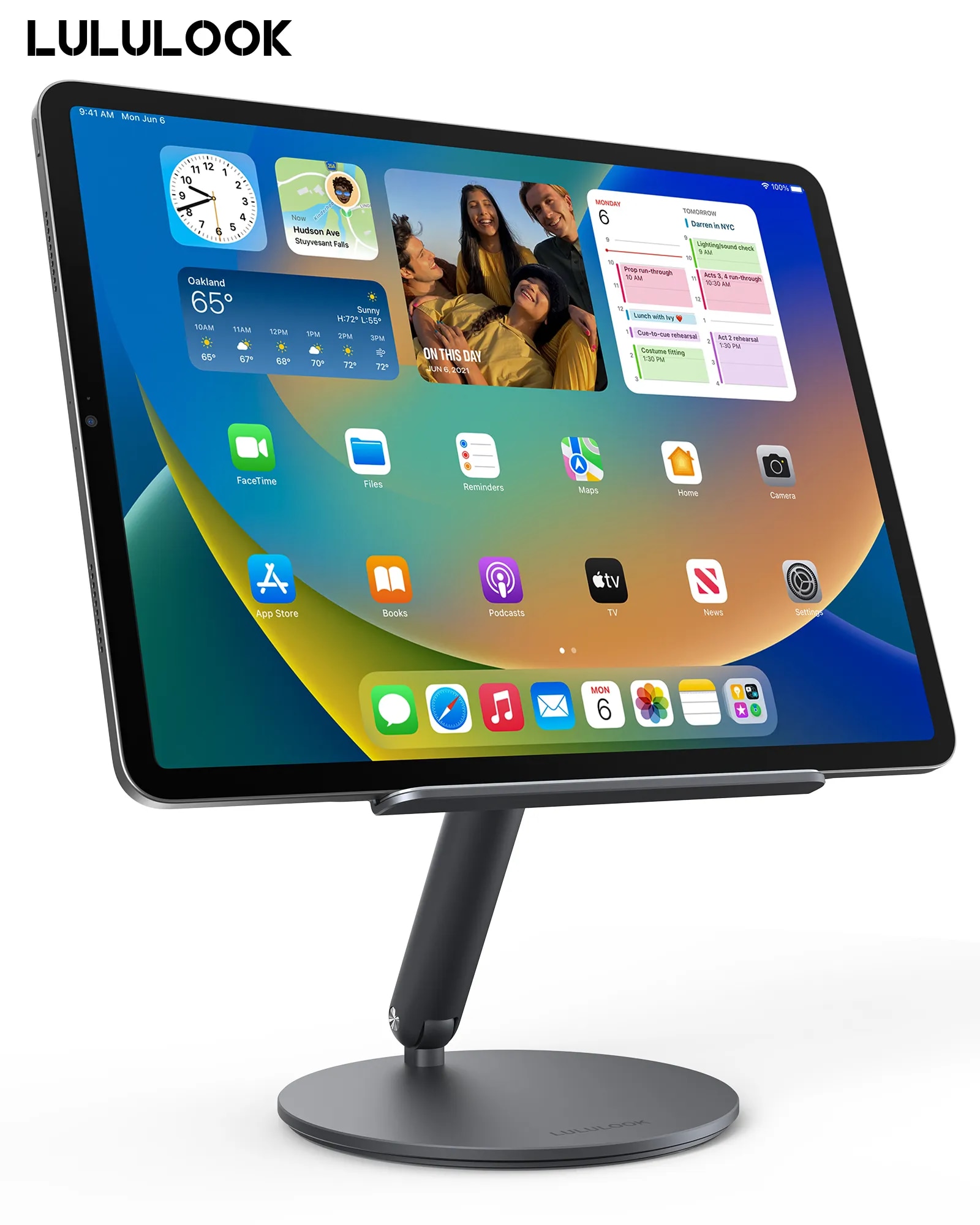 LULULOOK Tablet Stand Desk 360° Rotation Multi Angle Adjustable