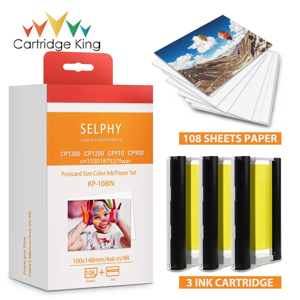 Compatible for Canon Selphy CP1300 CP1200 CP1000 CP910 Ink Cassette