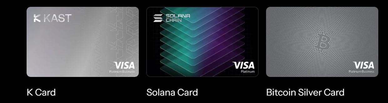 احصل على بطاقة فيزا لعملاتك المشفرة مع KAST