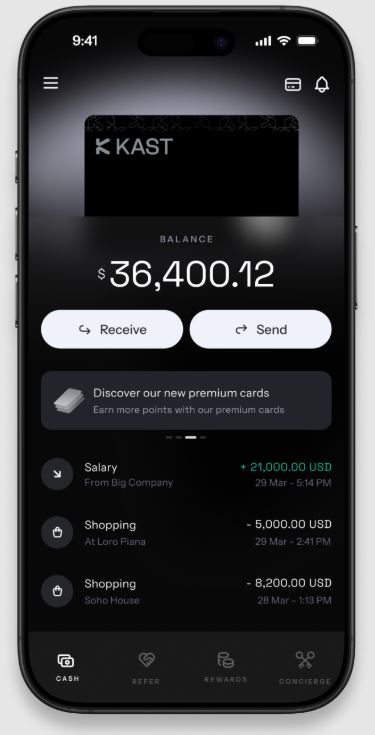 Get a Visa card for your cryptocurrency with KAST.
