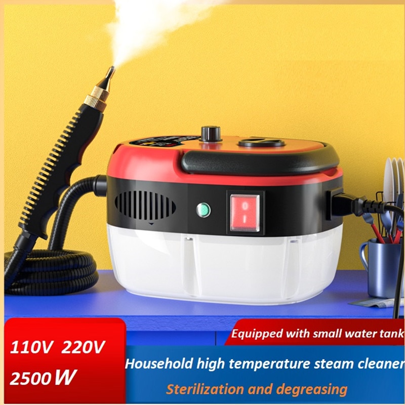 2500W High Pressure High Temperature Steam Cleaners Air Conditioning Kitchen Hood Car Steaming Cleaner 220V 110V   Water Tank 