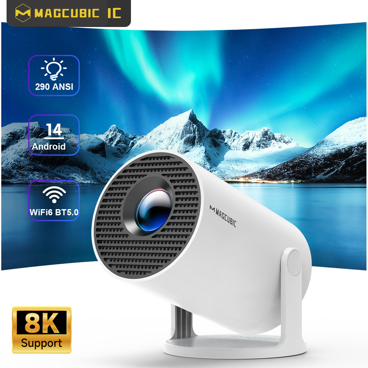Magcubic HY300 Pro 8K Android Projector