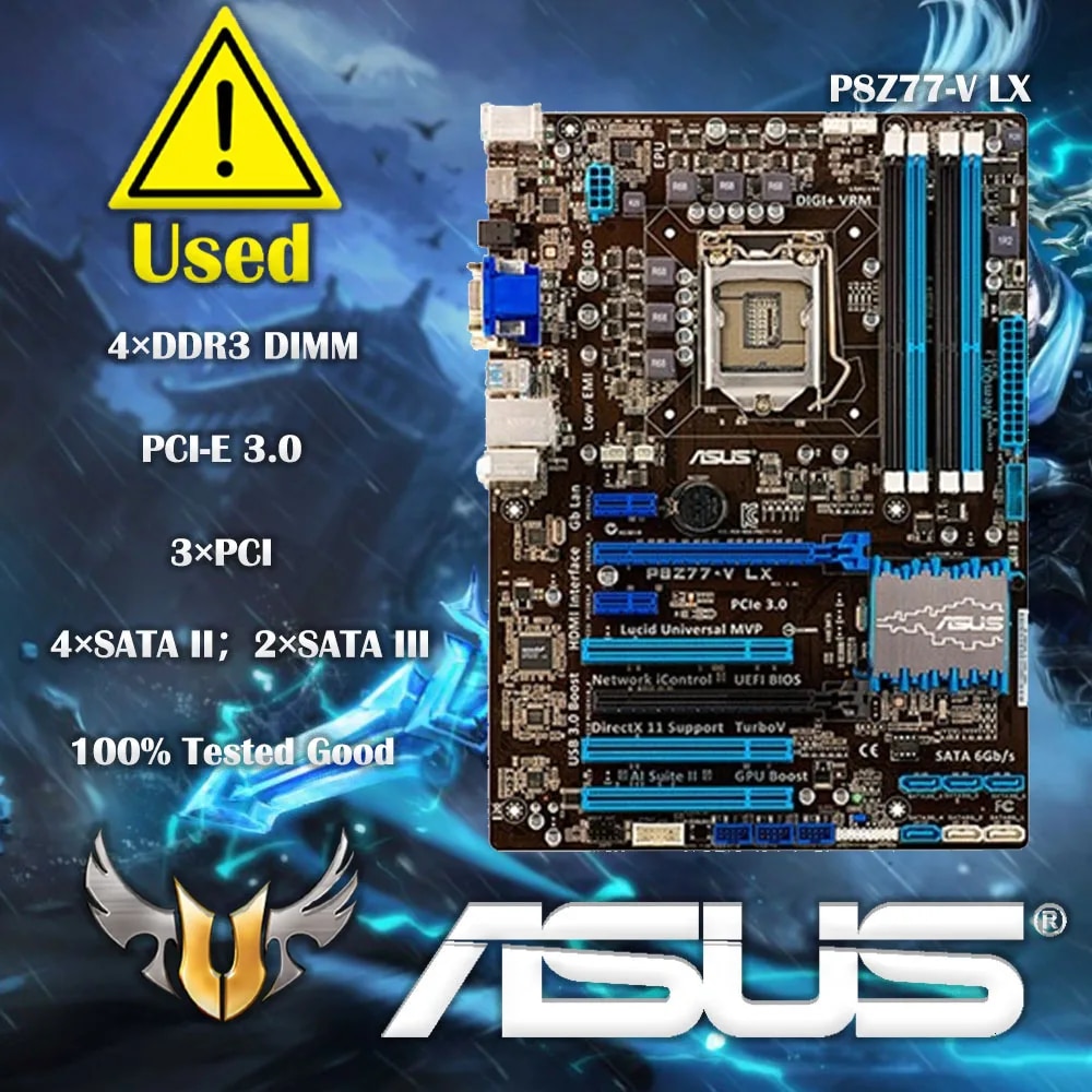 لوحة أم ASUS P8Z77 V LX LGA 1155 DDR3 بمواصفات متقدمة للكمبيوتر المكتبي
